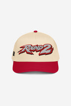 ROUND 2 - 5 panel Retro Cap (Red/Cream)