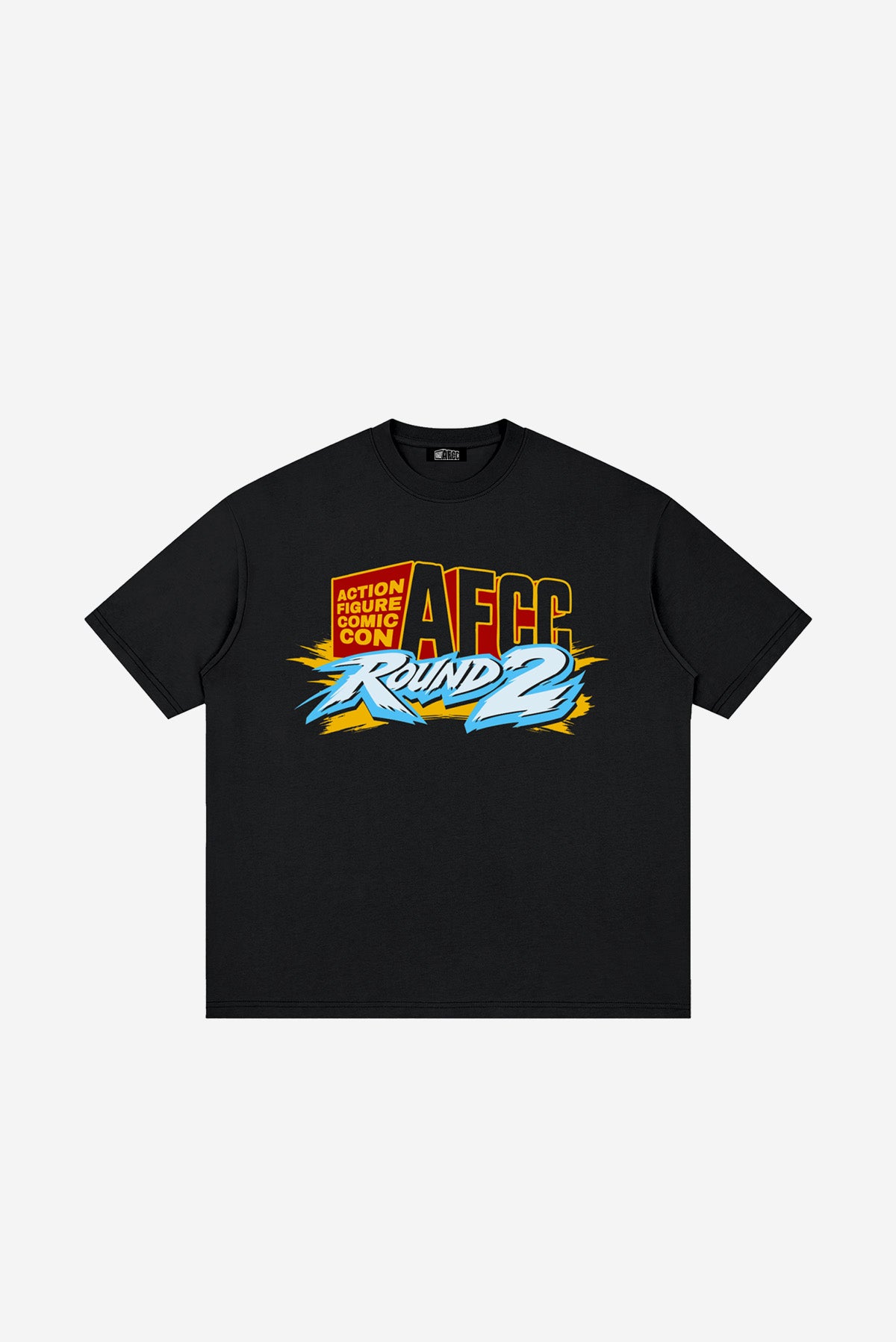 ROUND 2 - Loose Drop Shoulder T-Shirt (Black)