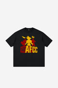 AFCC (Distressed) - Loose Drop Shoulder T-Shirt (Black)
