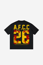 AFCC (Distressed) - Loose Drop Shoulder T-Shirt (Black)
