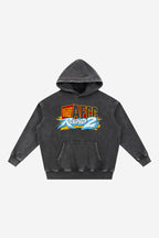 ROUND 2 - Snow Wash Fleece Oversize Hoodie (Black)