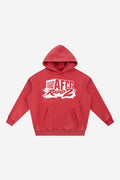 ROUND 2 - Snow Wash Fleece Oversize Hoodie (Red)